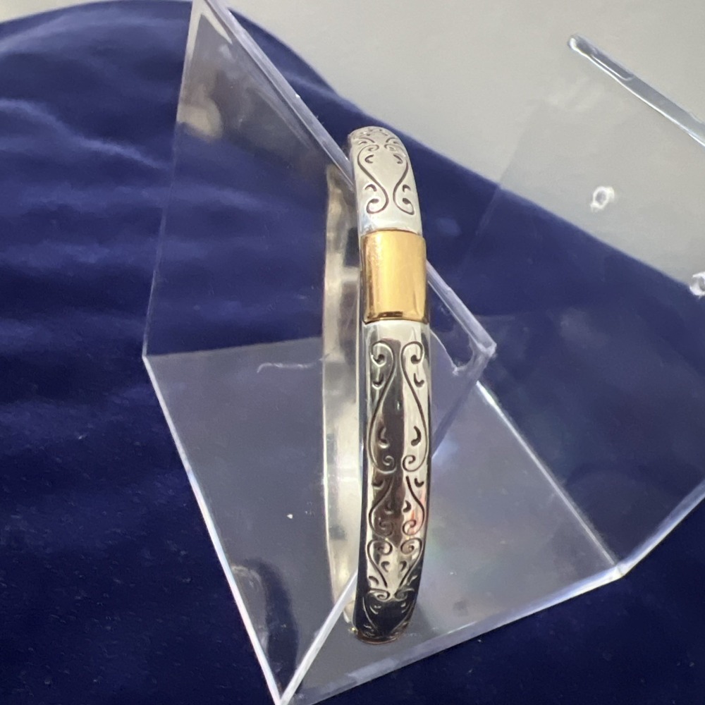 Gold Silver Plated women bangle Bracelet 8 inche‎ Brighton